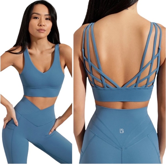 Buffbunny Collection Other - BuffBunny River Bed Light Green Monarch Strappy Sports Bra